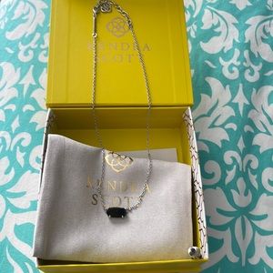 Kendra Scott onyx silver necklace new in box